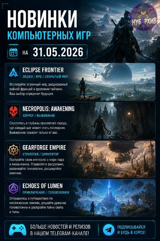 🎮 Новинки компьютерных игр на 31.05.2026 🎮 Новинки компьютерных игр на 31.05.2026